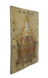 Chinese Mazu Goddess Buddha Loom Tapestry Art 