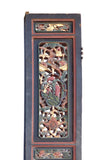 Chinese Gold Red Green Carving Wood Tall Panel cs1564S
