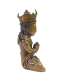 Chinese Fine Bronze Metal Sitting Kwan Yin Buddha Statue cs1606S