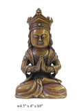 Chinese Fine Bronze Metal Sitting Kwan Yin Buddha Statue cs1606S