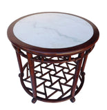 round marble table - pedestal table - Chinese tea table