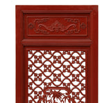 red color Chinese carved partition panel - decor panel