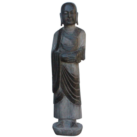 outdoor indoor stone monk statue