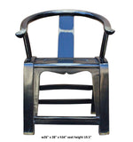 Asian black color horse shoe chair