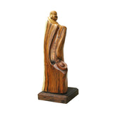 Chinese Cypress Wood Carved Irregular Shape Happy Buddha Statue cs4142S