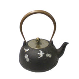Handmade Quality Asian Heavy Cast Iron Teapot Shape Display Art cs4797S