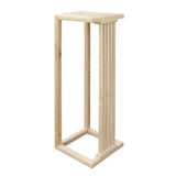 43.5" Chinese Handmade Natural Wood Tone Square Side Table Plant Stand cs4946AS