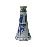 candle holder -blue white holder - porcelain 