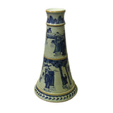 candle holder -blue white holder - porcelain 