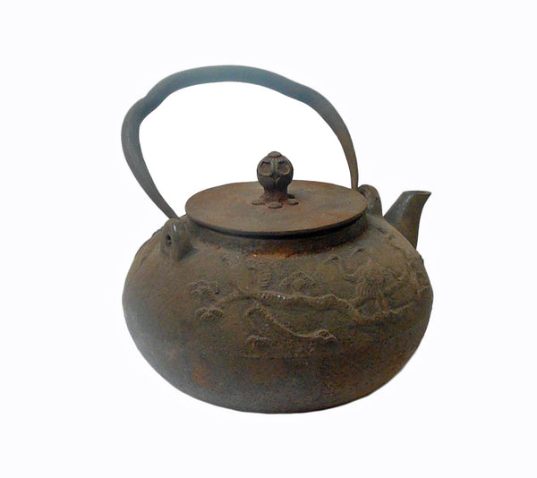 Rustic Handmade Vintage Chinese Heavy Iron Teapot Display Decor cs562S