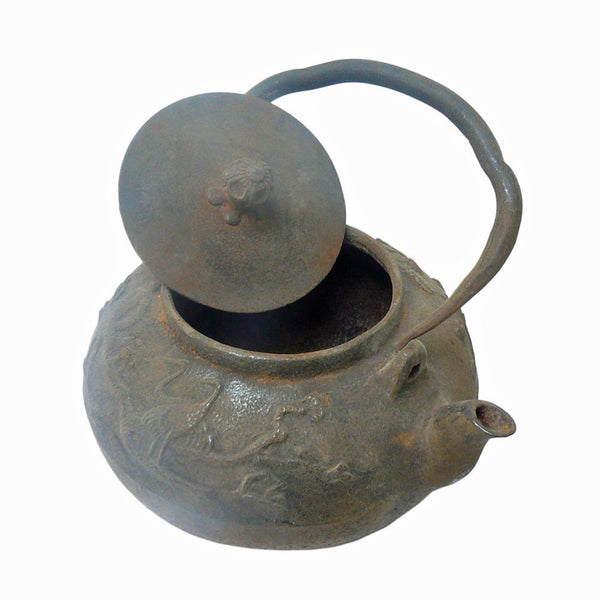 Rustic Handmade Vintage Chinese Heavy Iron Teapot Display Decor cs562S
