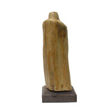 Chinese Cypress Wood Carved Irregular Shape Happy Buddha Statue cs5655S