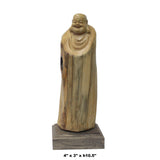 Chinese Cypress Wood Carved Irregular Shape Happy Buddha Statue cs5655S