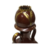 Chinese Ware Blood Brown Glaze Ceramic Jar Vase Display Art cs5672S