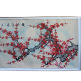 Chinese Color Ink Blossom Flower Horizontal Scroll Painting Wall Art cs5708S