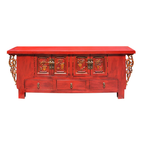 TV console - sideboard - red cabinet