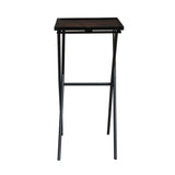 Matte Gold Black Graphic Square Tray Table Cross Metal Leg Base cs5786S