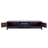 Chinese Semi Gloss Brown Low TV Console Table Cabinet cs5959S