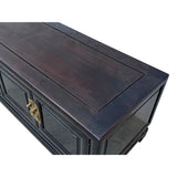 Chinese Semi Gloss Brown Low TV Console Table Cabinet cs5959S