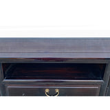 Chinese Semi Gloss Brown Low TV Console Table Cabinet cs5959S