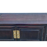 Chinese Semi Gloss Brown Low TV Console Table Cabinet cs5959S