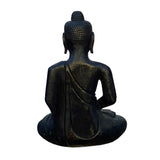 Chinese Black Color Stone Carved Sitting Buddha Amitabha Shakyamuni Statue cs5968S