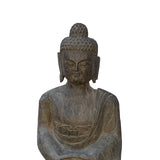 Chinese Oriental Stone Sitting Buddha Amitabha Shakyamuni Statue cs5975S