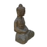 Chinese Oriental Stone Sitting Buddha Amitabha Shakyamuni Statue cs5975S