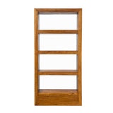 Elm Wood Brown 4 Shelves 2 Drawers Bookcase Display Cabinet cs6032S