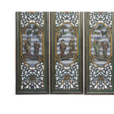 Chinese Color Painted 8 Immortal Figures Wooden Wall 4 Panels Set cs6054S