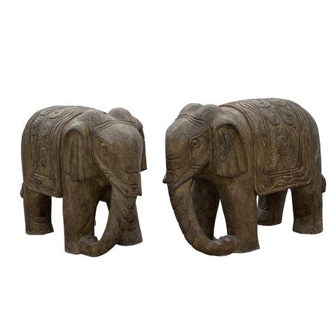 elephant figure - stone elephant - garden statue