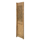 Chinese Old Rustic Bold Geometric Open Pattern Wall Tall Panel Divider cs6067S