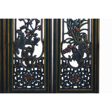 Chinese Color Painted 4 Seasons Flower Wooden Wall 4 Panels Set cs6057S