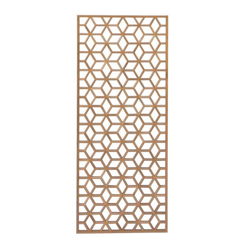 raw wood handmade panel - geometric pattern panel