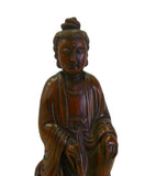 Chinese Boxwood Sitting Scholar Kwan Yin Statue cs695-2S