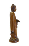Chinese Boxwood Standing Scholar Kwan Yin Statue cs695-4S