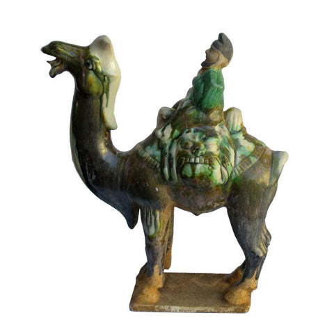 ancient Chinese clay camel statue