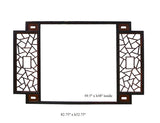 Chinese Two Brown Tone Lettuce Wall Panel Frame cs780S
