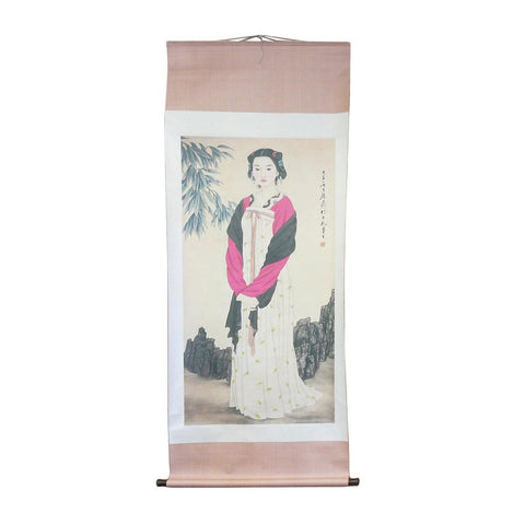 lady figure scroll painting