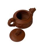 Chinese Brown Yixing Zisha Clay Teapot w Dragon Head Accent ws2590S