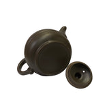 Chinese Brown Yixing Zisha Clay Teapot w Plain Surface Accent ws2574S