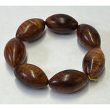 Chinese Rosewood Marquise Shape Beads Hand Rosary Praying Bracelet ws2413S