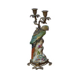 Vintage Handmade Ceramic Parrot Figure Candle Holder ws1641S