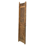 Chinese Old Rustic Bold Geometric Open Pattern Wall Tall Panel Divider cs7299S