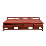 Zen Chinese Brown Wood Bar Panel Bench Low Cabinet cs7543S