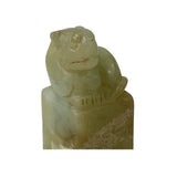 Chinese Natural Stone Carved Mythology Pixiu Seal Stamp Display ws2402S