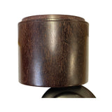 Chinese Zitan Wood Natural Pattern Round Box Holder ws2554S