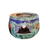 Chinese Oriental Ceramic Turquoise Green Round Display Stand ws2791S