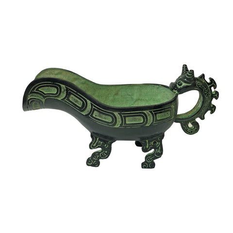 green bronze - ancient chinese art - oriental metal art