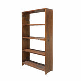Handmade Rustic Solid Wood Bookshelf - Tall Narrow 4-Shelf Display for Books, Statues, Any Room cs6932S
